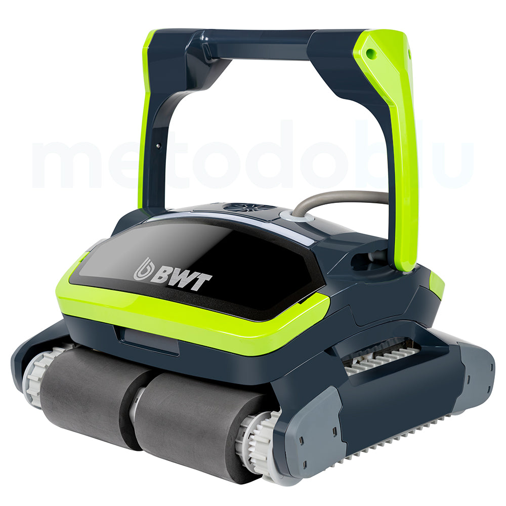 Robot Pulitore Piscina BWT ES1500 per Fondo, Pareti e Linea d’Acqua, App Bluetooth, Carrello, Garanzia 4 Anni, fino a 15 m