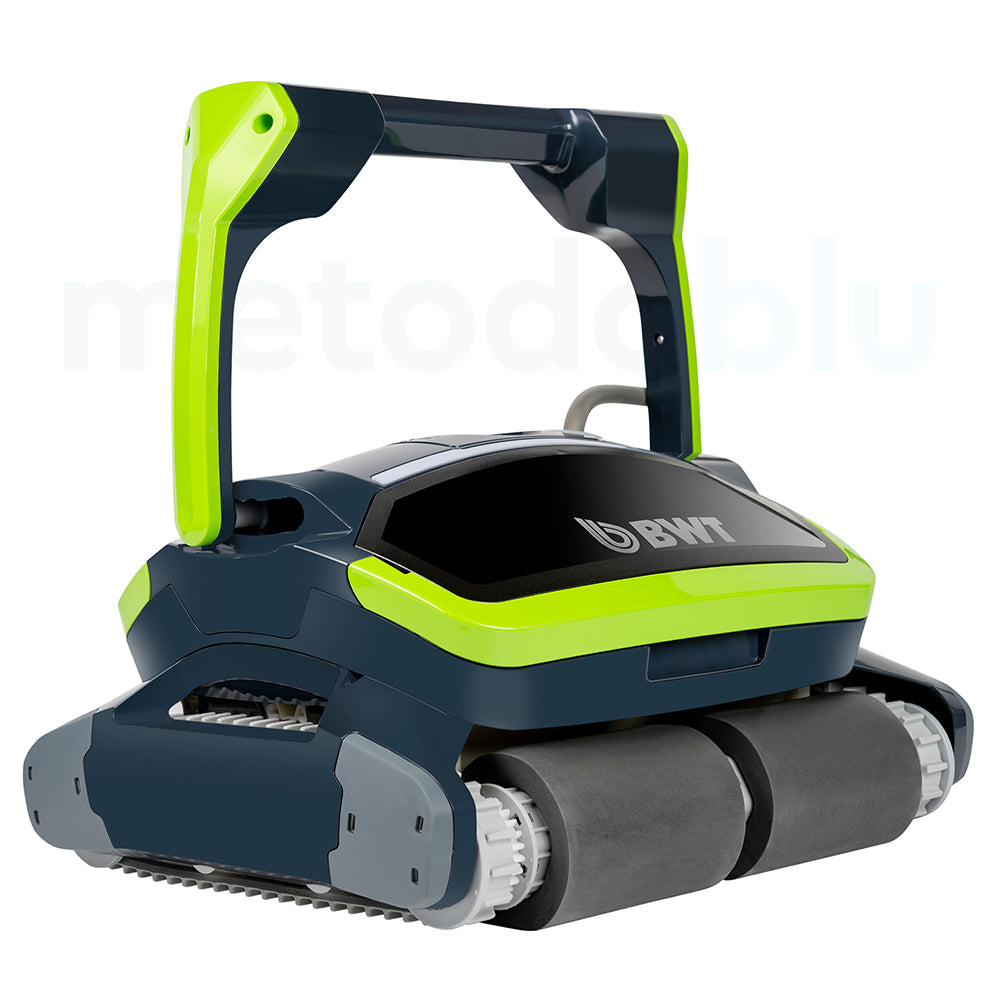Robot Pulitore Piscina BWT ES1500 per Fondo, Pareti e Linea d’Acqua, App Bluetooth, Carrello, Garanzia 4 Anni, fino a 15 m