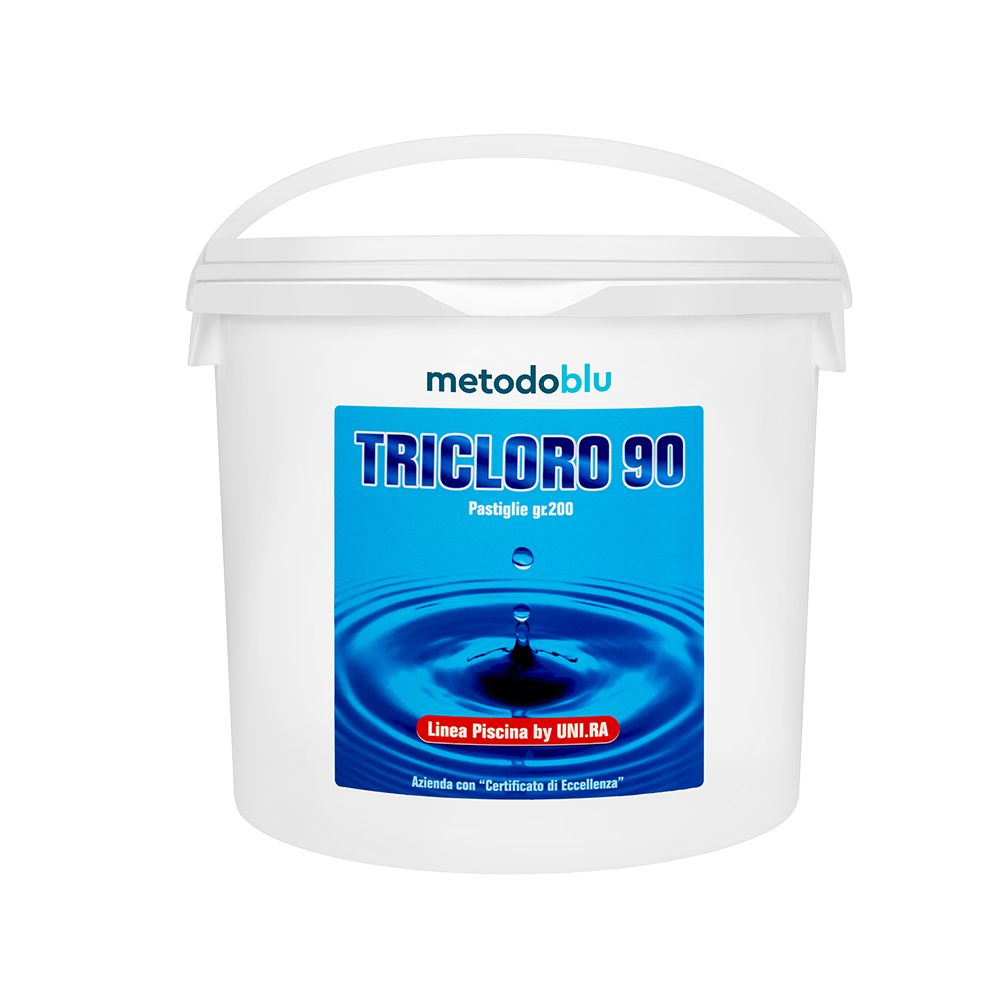 Cloro Lento per Piscina, Pastiglie da 200 g - Tricloro 90%