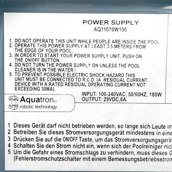 Alimentatore Robot Piscina Aquabot / Aquatron AQ11071W100 - Usato