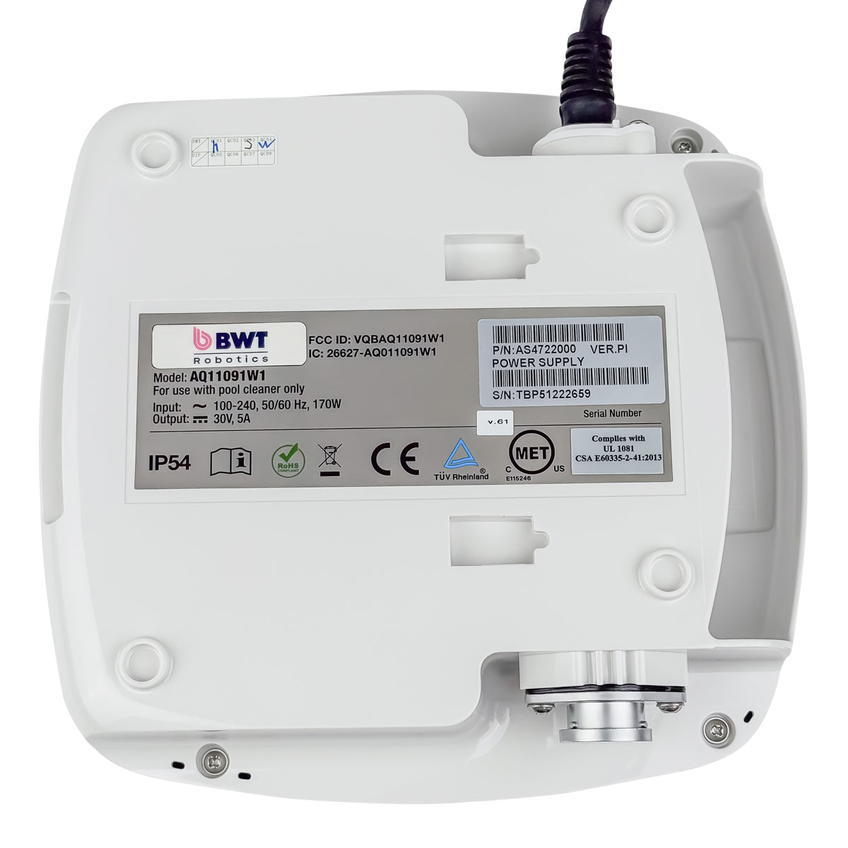 Alimentatore Centralina per Robot Piscina BWT / Cosmy / Aquabot / Aquatron | AQ11091W1 / 125299050