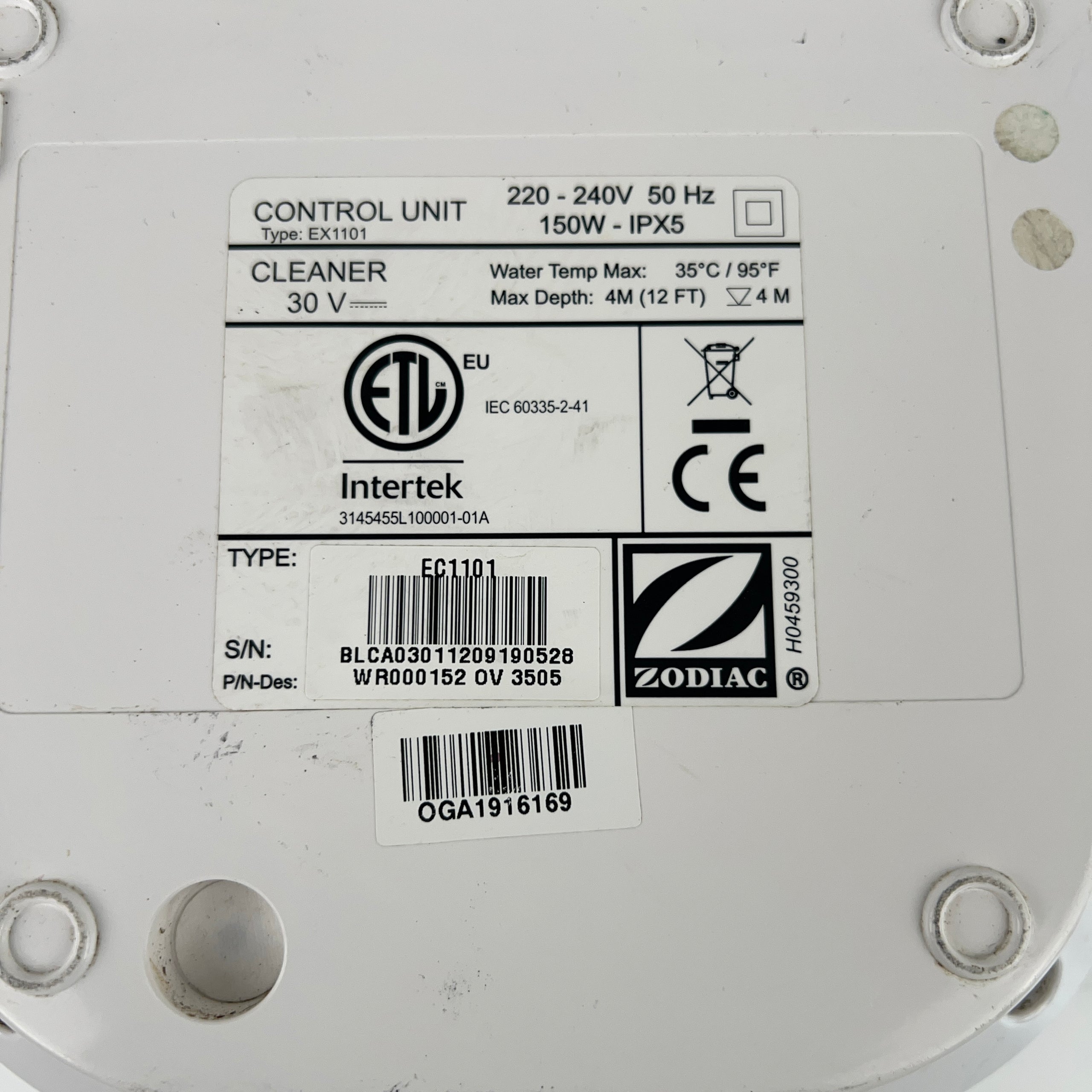 Alimentatore Robot Piscina Zodiac Vortex OV / GV / AV - R0637400 - EC1101 - Usato (Garanzia 12 mesi)
