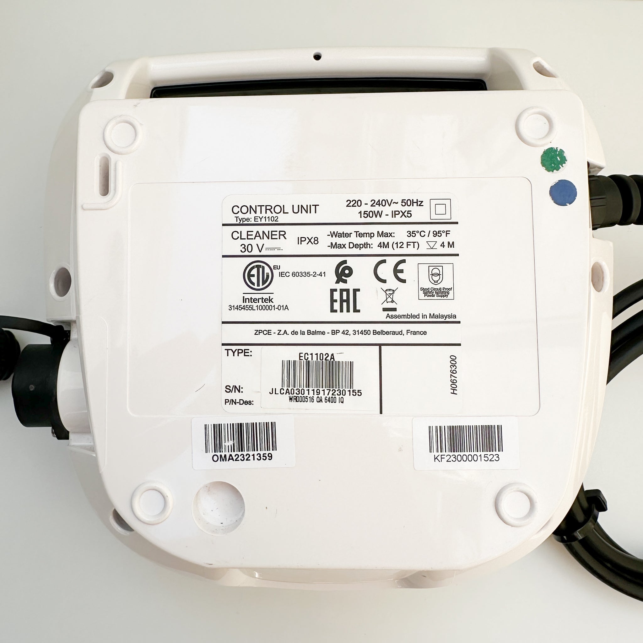 Alimentatore Robot Piscina Zodiac Alpha RA / OA iQ R0867800 Usato - Garanzia 12 mesi