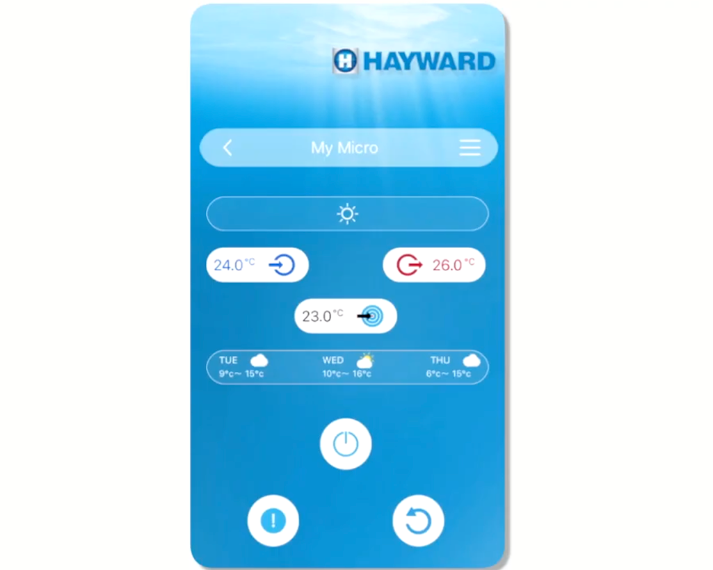 Pompa di Calore Hayward Micro 2,5 kW per Piscine fino a 15 m³ con Bluetooth