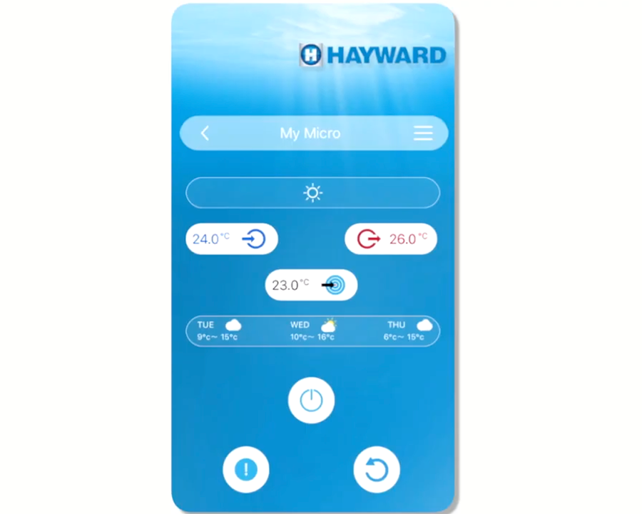 Pompa di Calore Hayward Micro 2,5 kW per Piscine fino a 15 m³ con Bluetooth