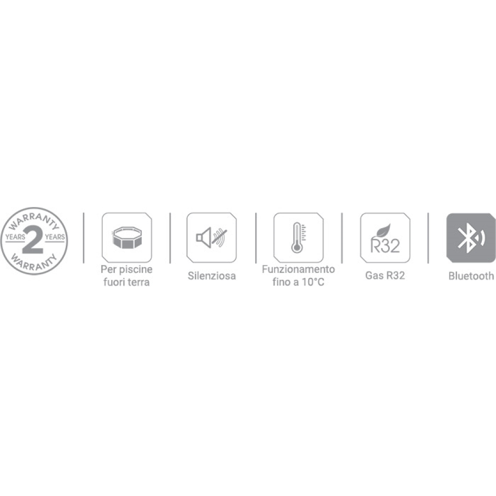 Pompa di Calore Hayward Micro 2,5 kW per Piscine fino a 15 m³ con Bluetooth