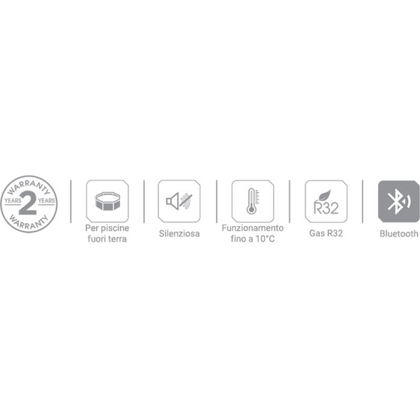 Pompa di Calore Hayward Micro 2,5 kW per Piscine fino a 15 m³ con Bluetooth