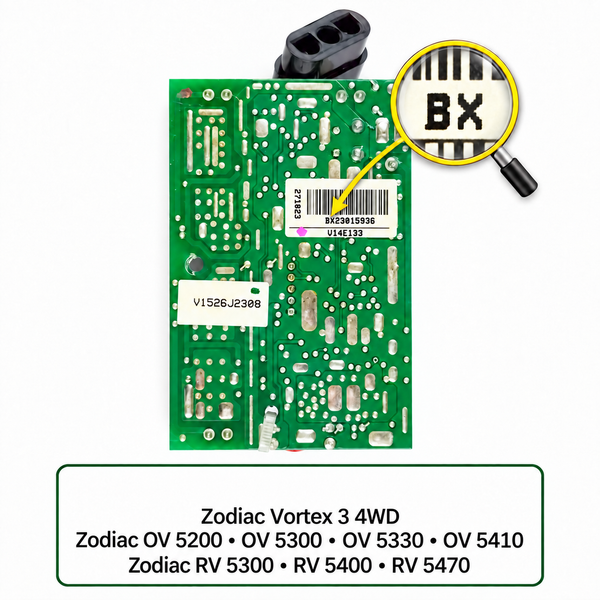 Scheda Elettronica Robot Zodiac Vortex 3 4WD / OV 5200-5300-5330-5410 / RV 5300-5400-5470 Tipo C | Usata (Garanzia 12 Mesi)